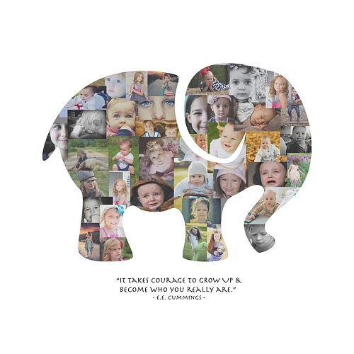 Elephant Photo Collage